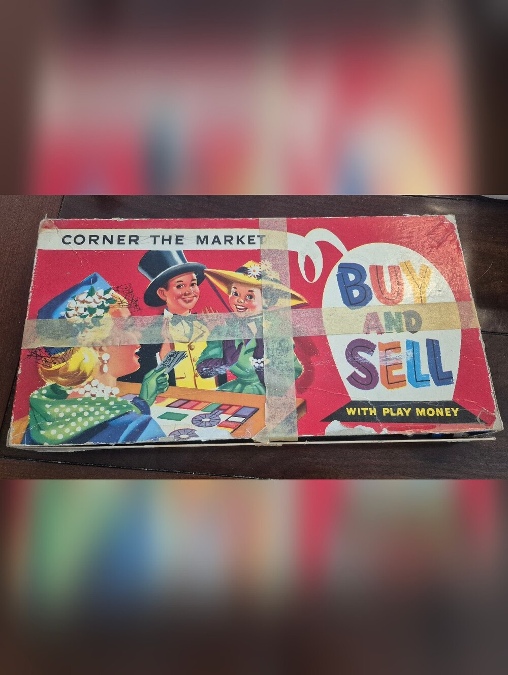 Vintage 1953 Whitman Buy and Sell Board Game No 5357 Complete Play Money Game